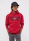 Red cotton-blend hoodie with Chicago Bulls logo for boys_1