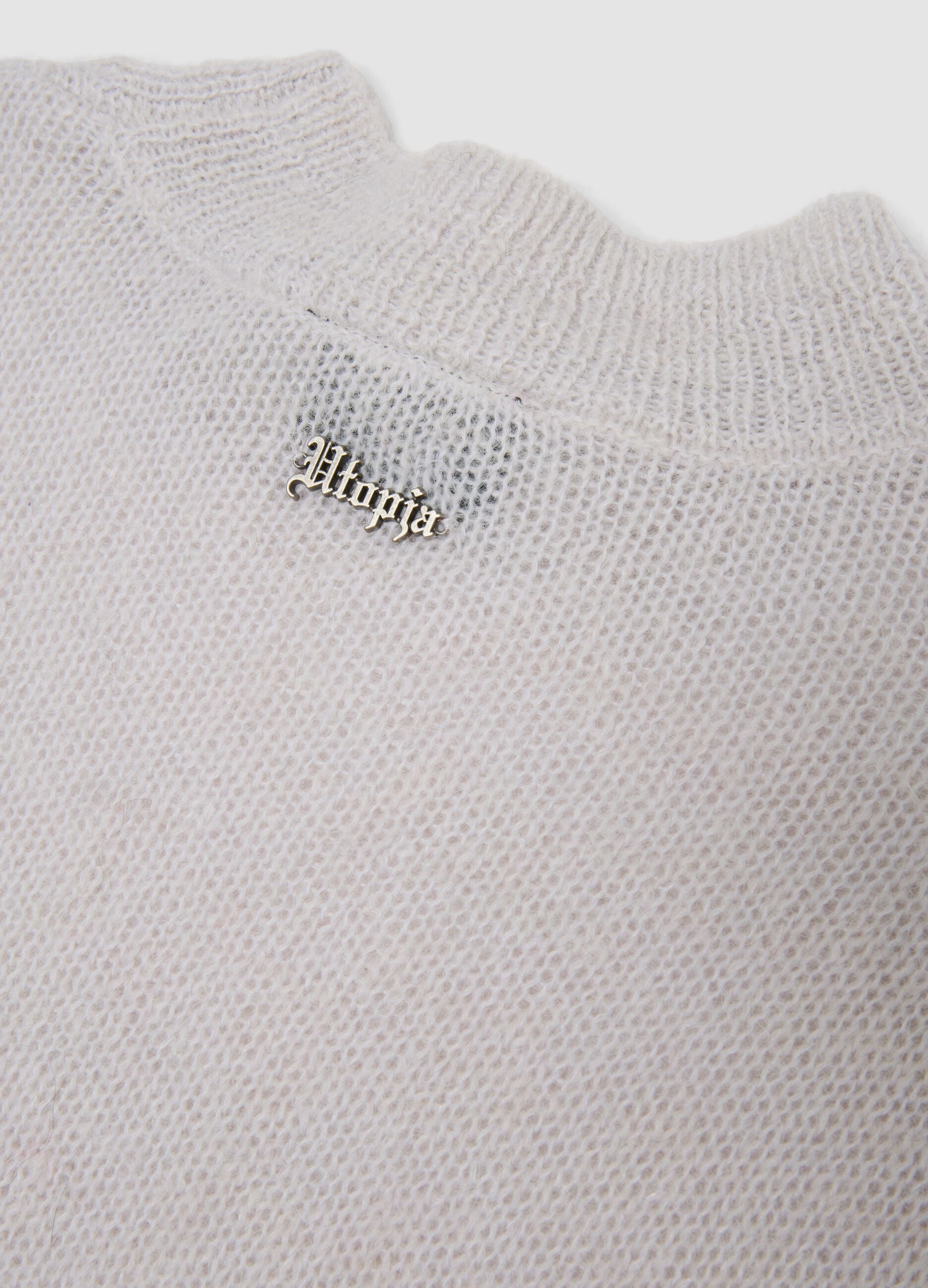 Mohair Crew Neck Light Beige