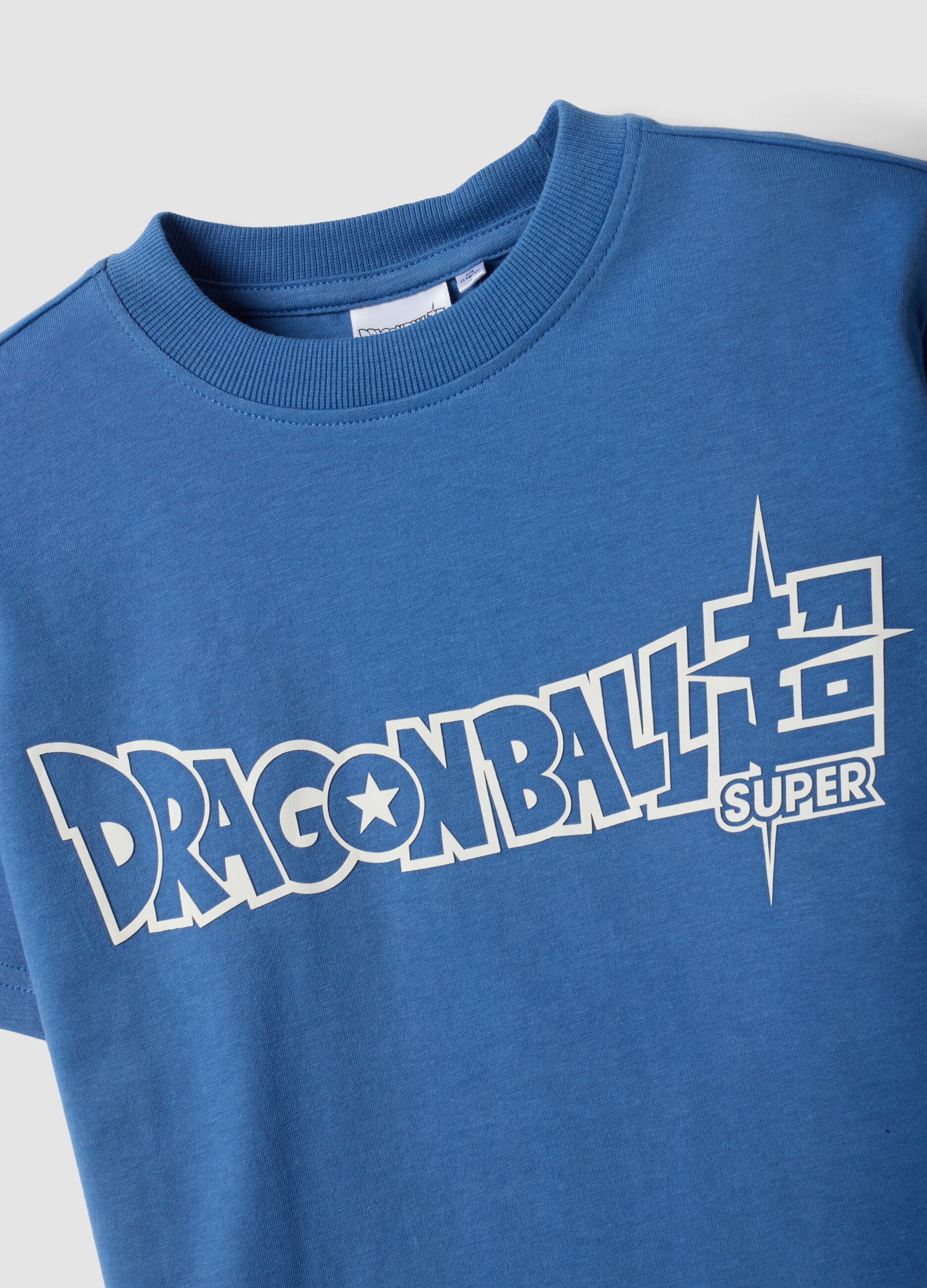 Blue oversized pure cotton crew-neck Dragon Ball T-shirt for boys