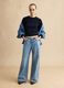 Blue long-sleeve crew-neck regular fit sweater_1