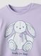 Purple pure organic cotton girls&rsquo; pyjamas with bunny print_2