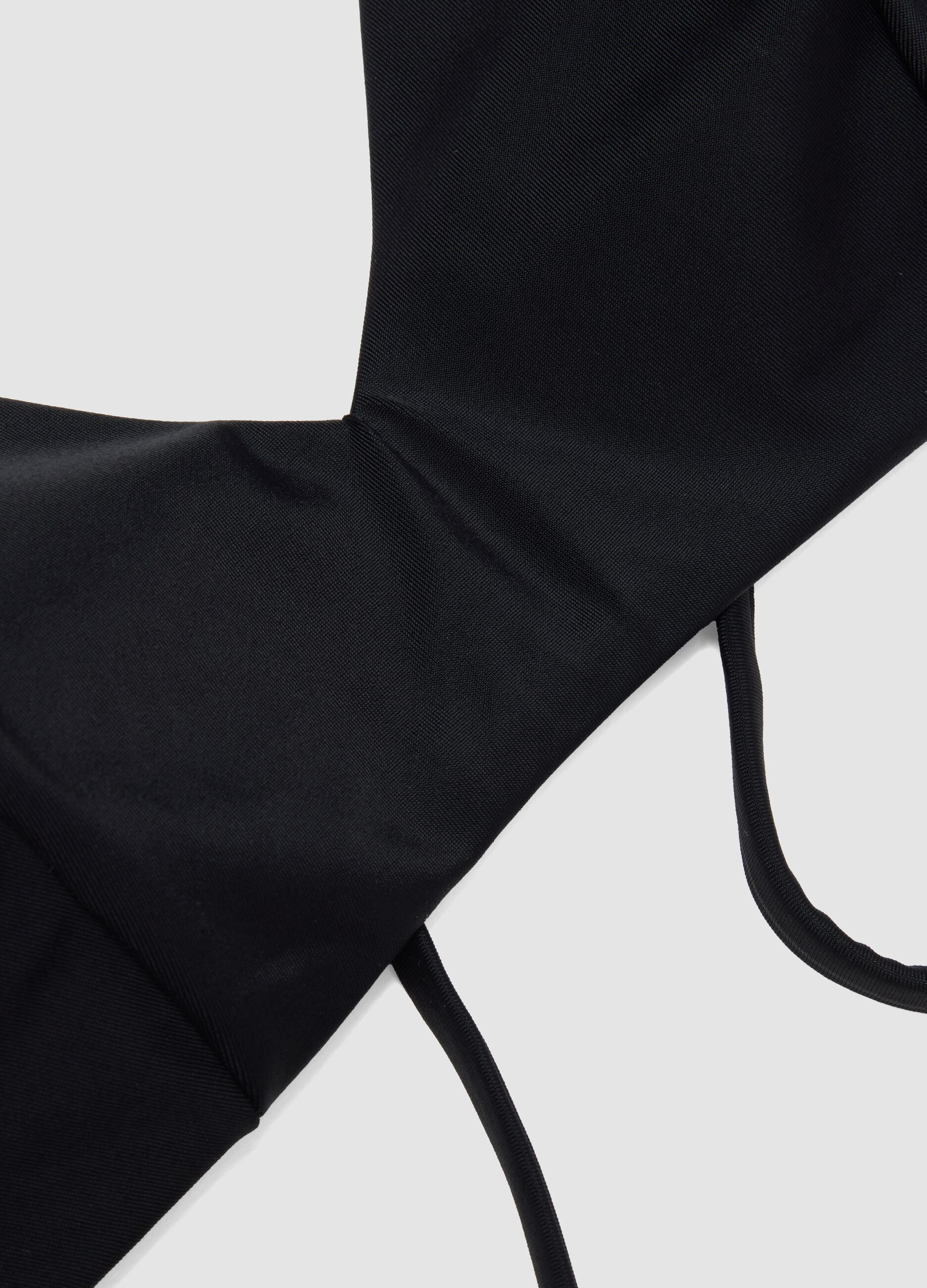 Black Triangle Bikini Top with Removable Padding