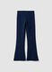 Girls&rsquo; blue flared trousers in stretch organic cotton_3