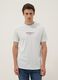 Light blue pure cotton T-shirt with front print_0