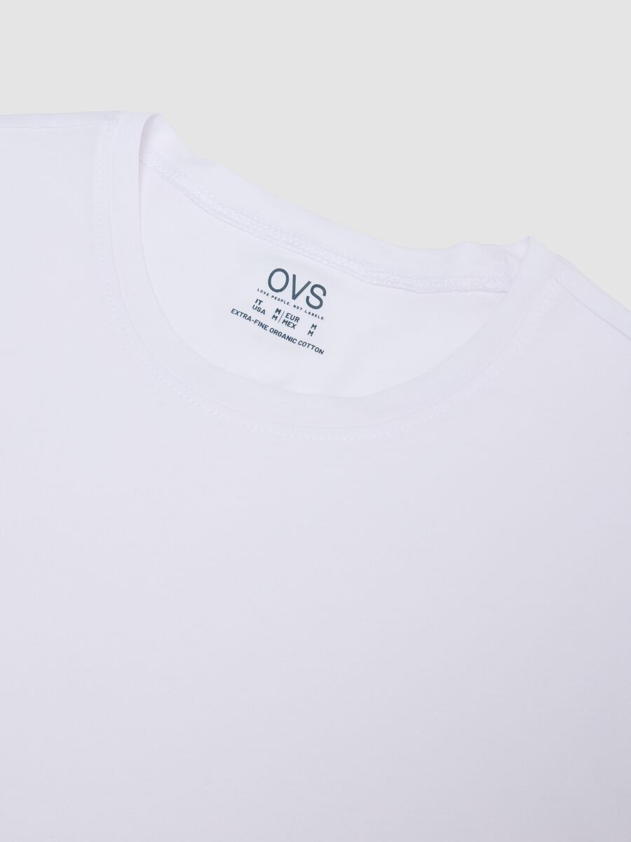 2-pack of white crew-neck T-shirts in pure extra-fine cotton_5