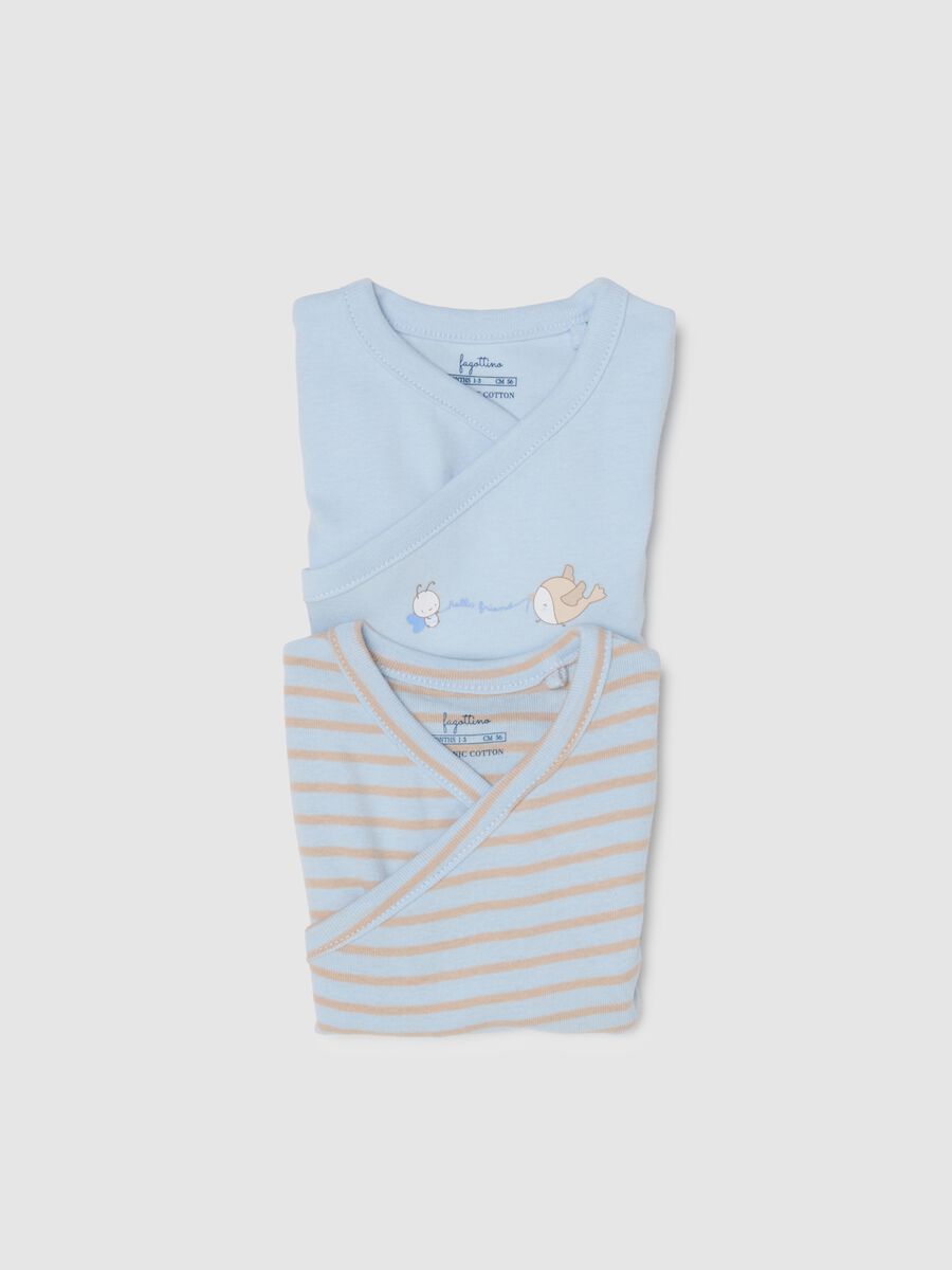 Newborn Multicolour Pure Cotton Bodysuit Twin Pack_3