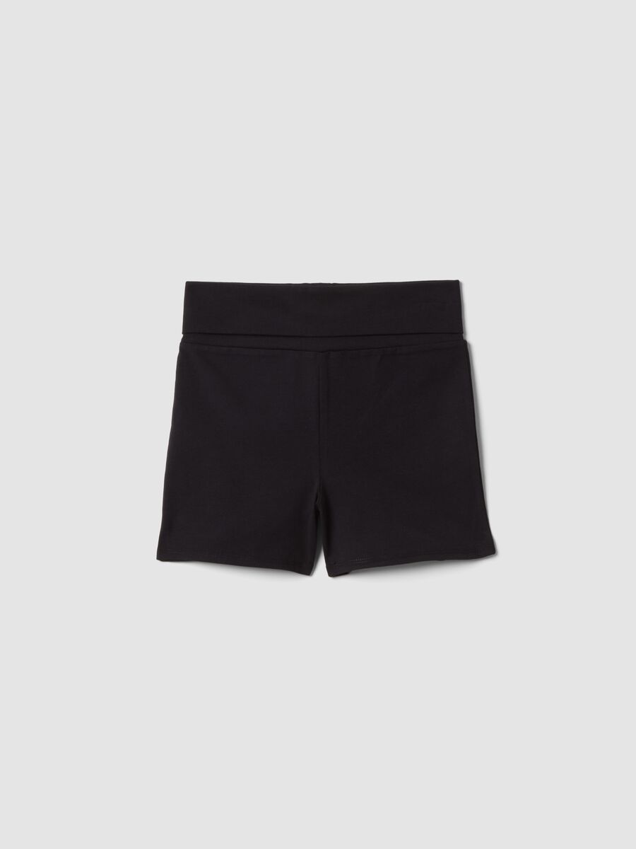 Shorts neri in cotone organico elasticizzato da ragazza slim fit_3