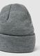 Grey jersey knit beanie with turn-up_2