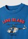 Blue pure cotton regular fit sweatshirt and trousers set for boys with print_2