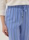 Multicolour striped pure viscose jogger trousers regular fit_3
