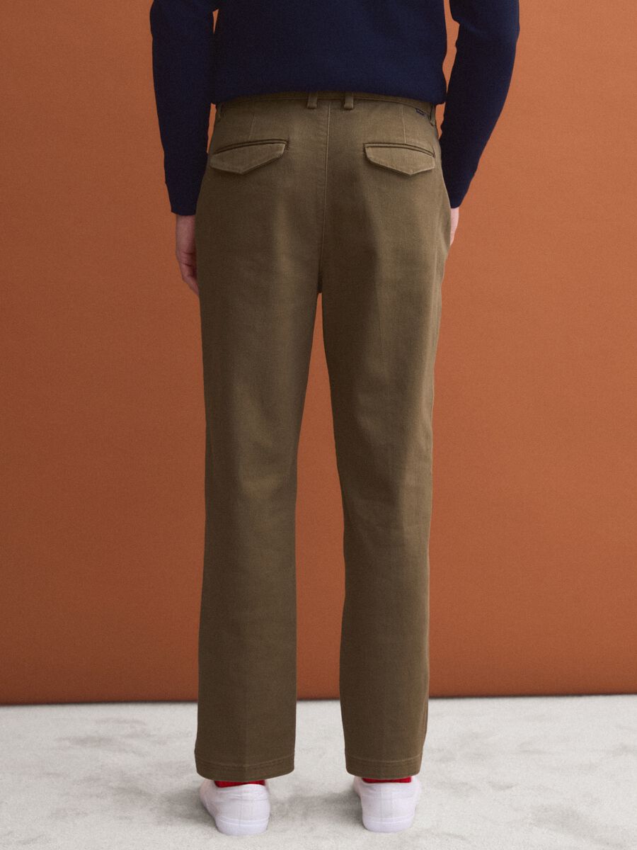 Men&rsquo;s brown stretch-cotton straight-fit chino trousers_3