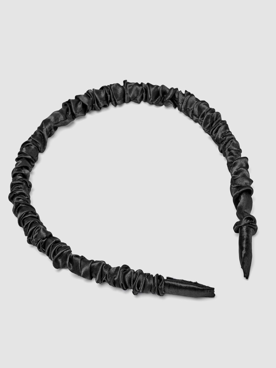 SINCERELY HAIR Black Satin Headband_1