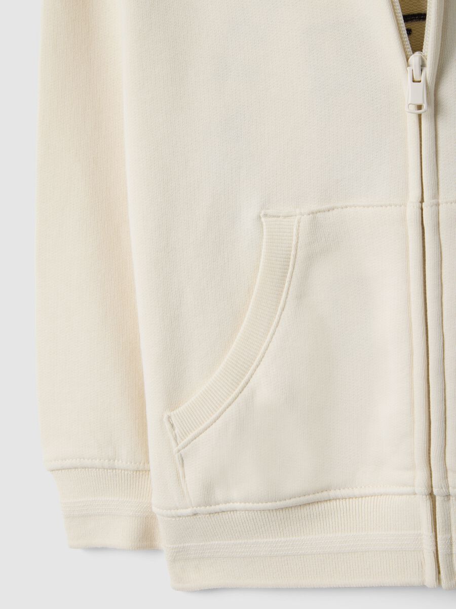 White pure cotton oversized kids' hoodie_3