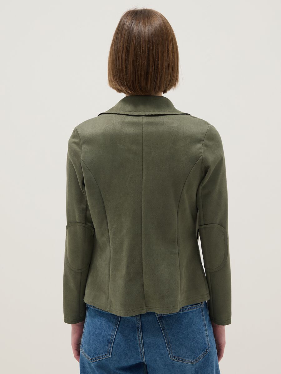 Green Lightweight Regular Fit Jacket with Pockets_2