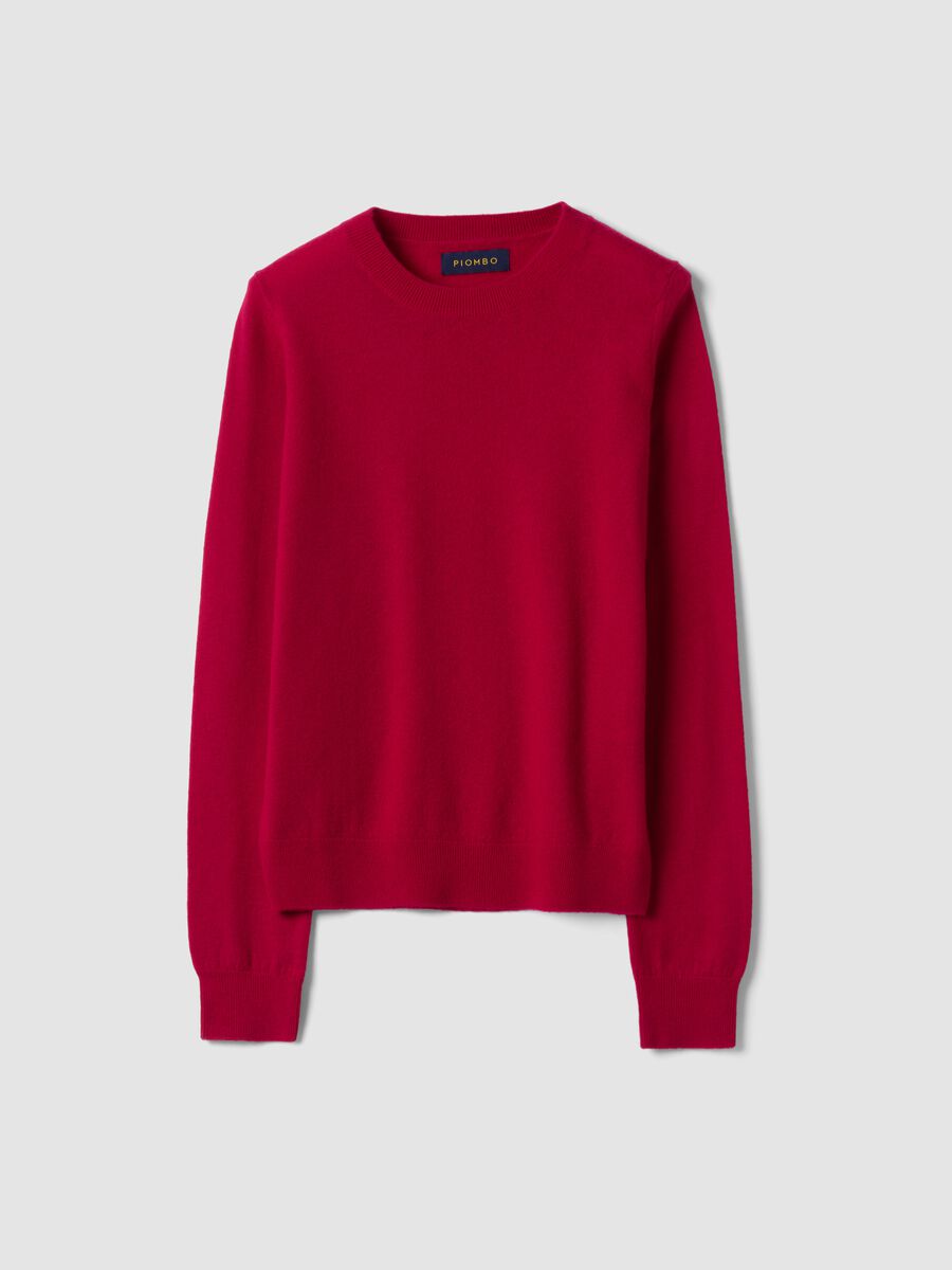 Red pure wool crew-neck jumper_0