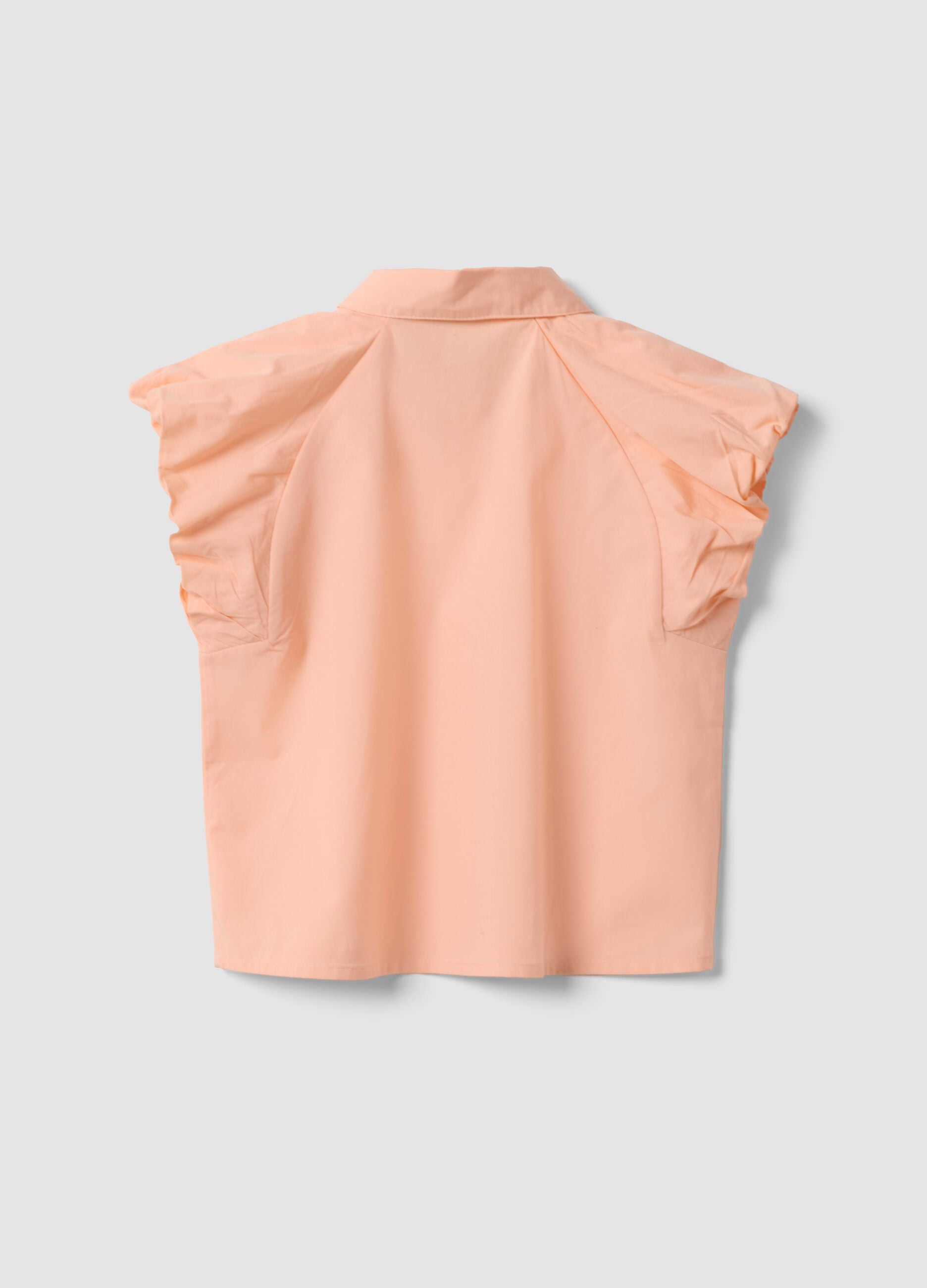 Girls' regular fit pink pure cotton blouse