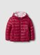 Ultralight reversible padded pink hooded jacket for girls_1