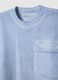 Light blue pure cotton regular fit t-shirt with pocket_5