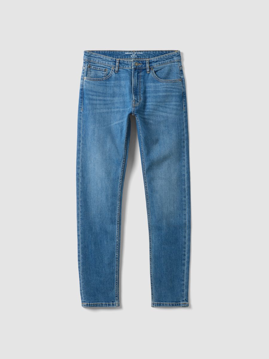 Light-wash slim-fit stretch cotton jeans_3