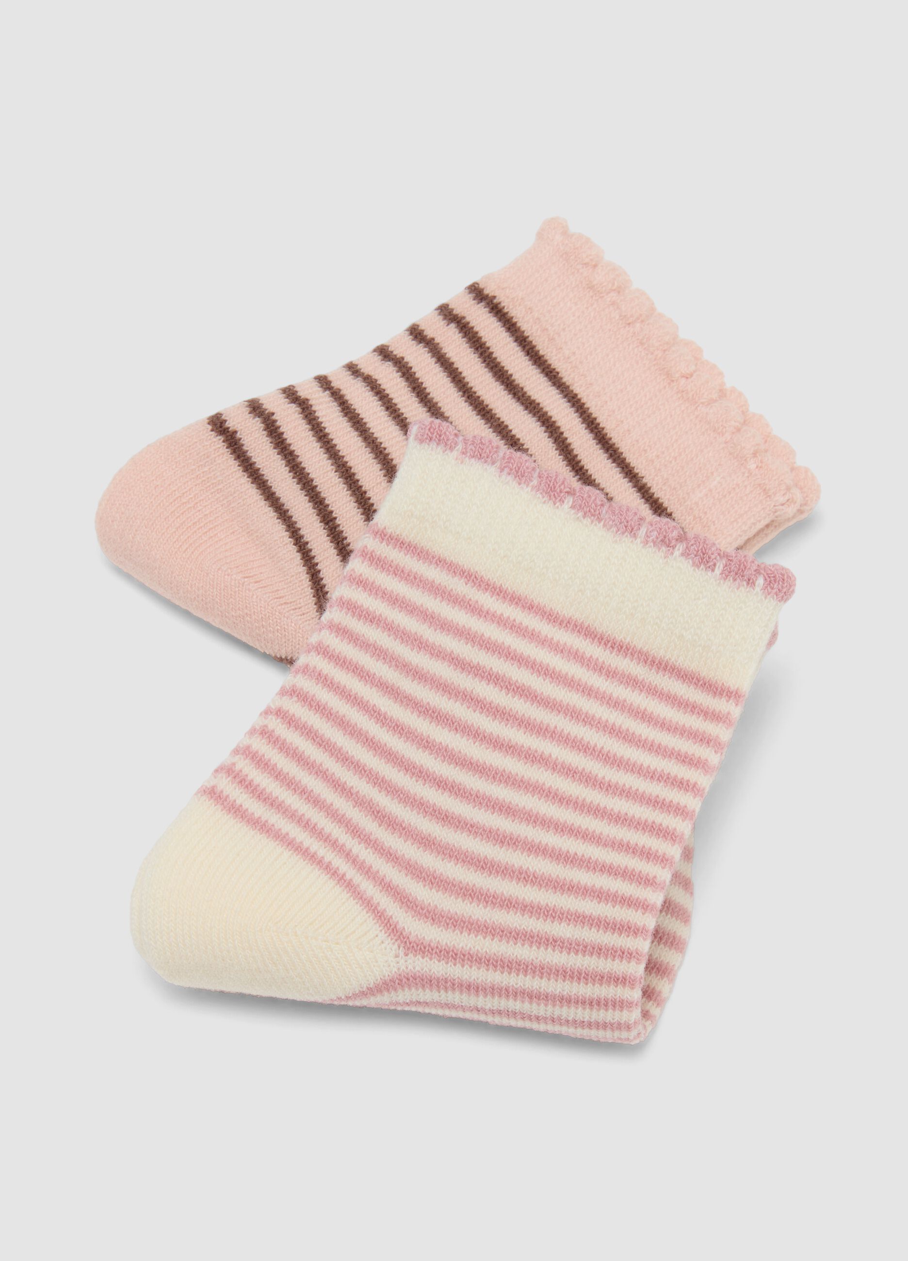 Pack of five multicoloured socks in stretch organic cotton