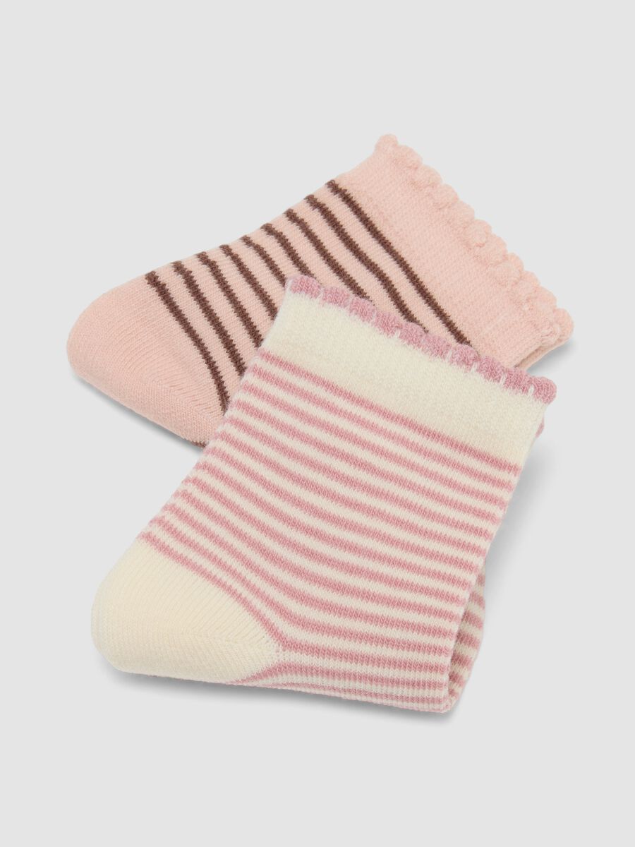 Pack of five multicoloured socks in stretch organic cotton_1