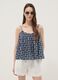 Blue pure cotton cami top with thin straps_2