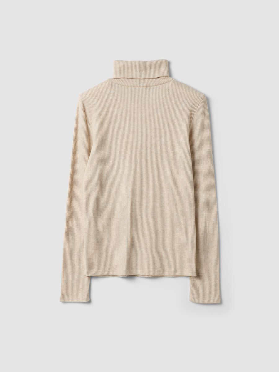 Beige ribbed viscose-blend crew-neck jumper_6