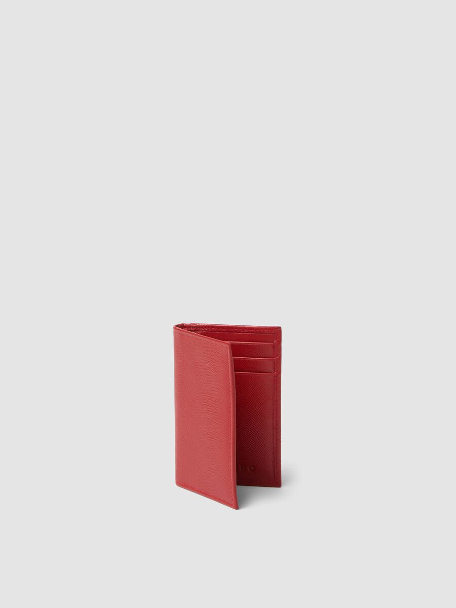 Portafoglio rosso in vera pelle_0