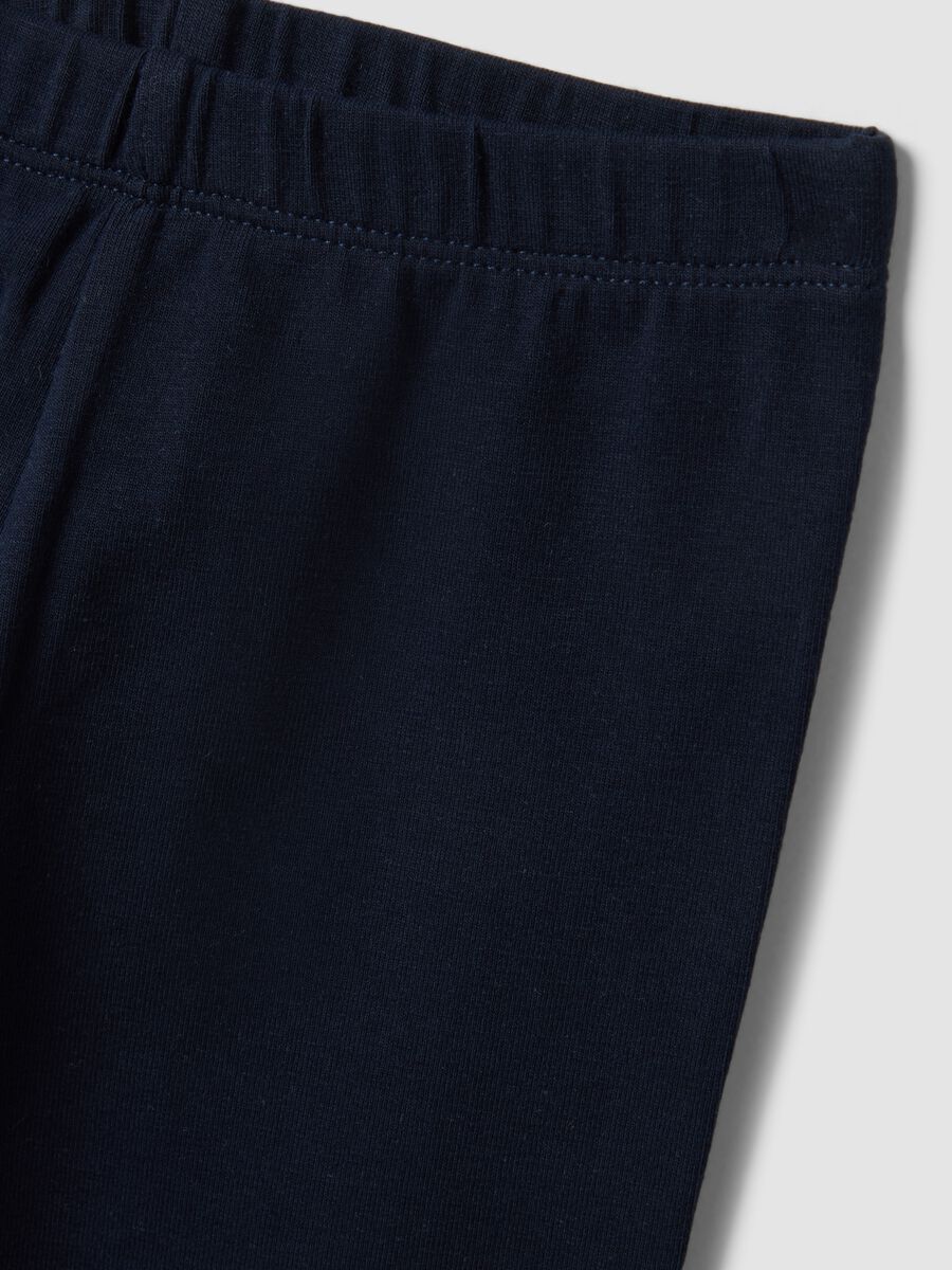 Bipack leggings in cotone elasticizzato multicolor per bimba_3