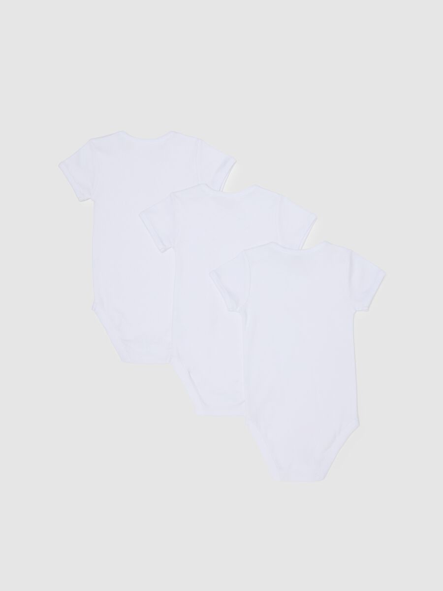 Tripack body bianchi da neonato in puro cotone _1