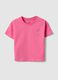 Girls' pink pure cotton boxy fit T-shirt with heart_0