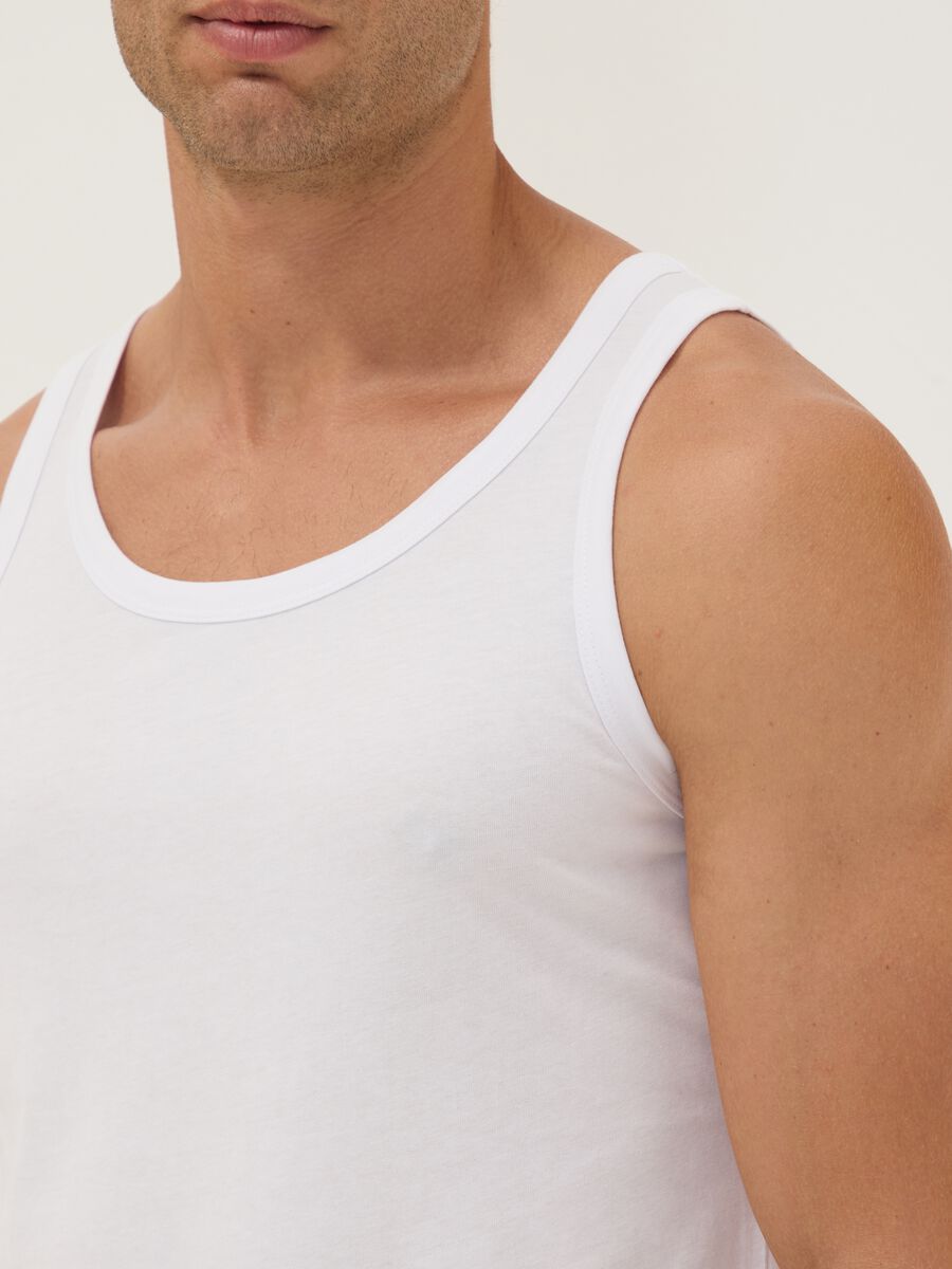 Three-pack of white organic cotton vests_2