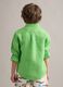 Green pure linen oversized kids&rsquo; shirt_1