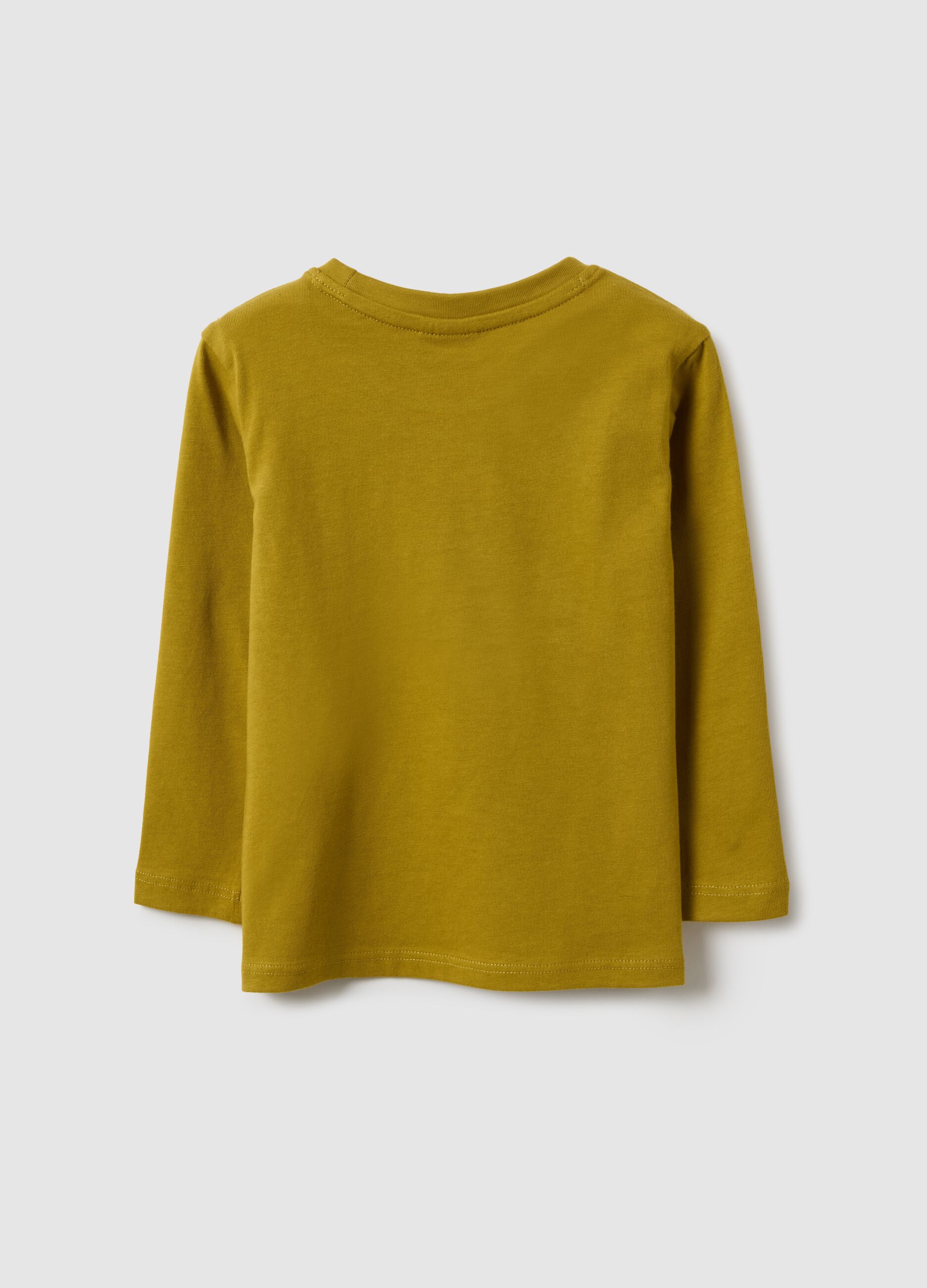 Green pure cotton regular fit t-shirt for baby