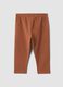 Brown organic stretch cotton leggings_1