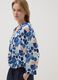 Blue patterned long-sleeve top_0