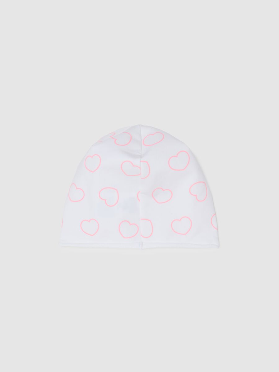 Multicolour Stretch Cotton Hat for Girls with Print_1