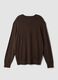 Brown crew-neck jumper in viscose blend, regular fit_2