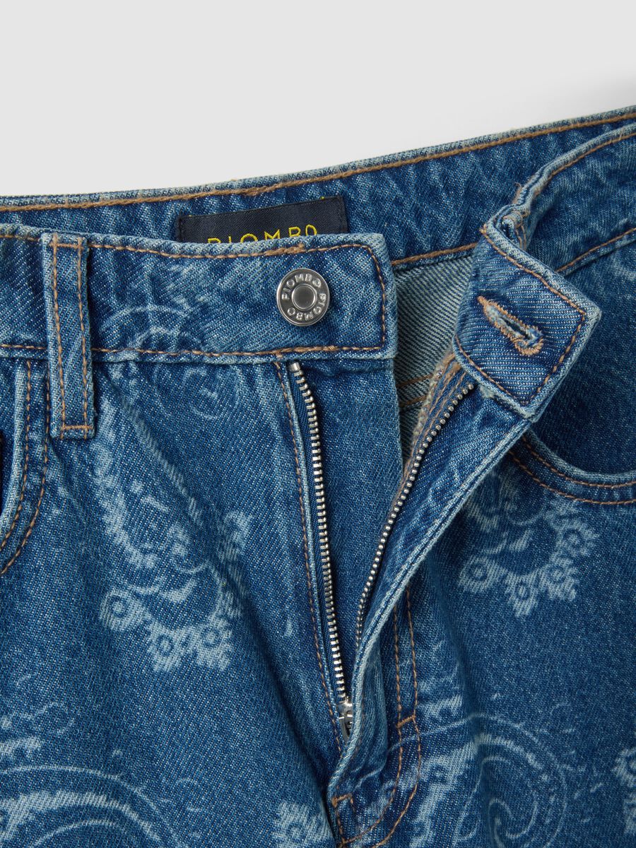Pantaloni baggy blu in puro cotone_5