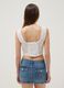White pure cotton waistcoat with lace_3