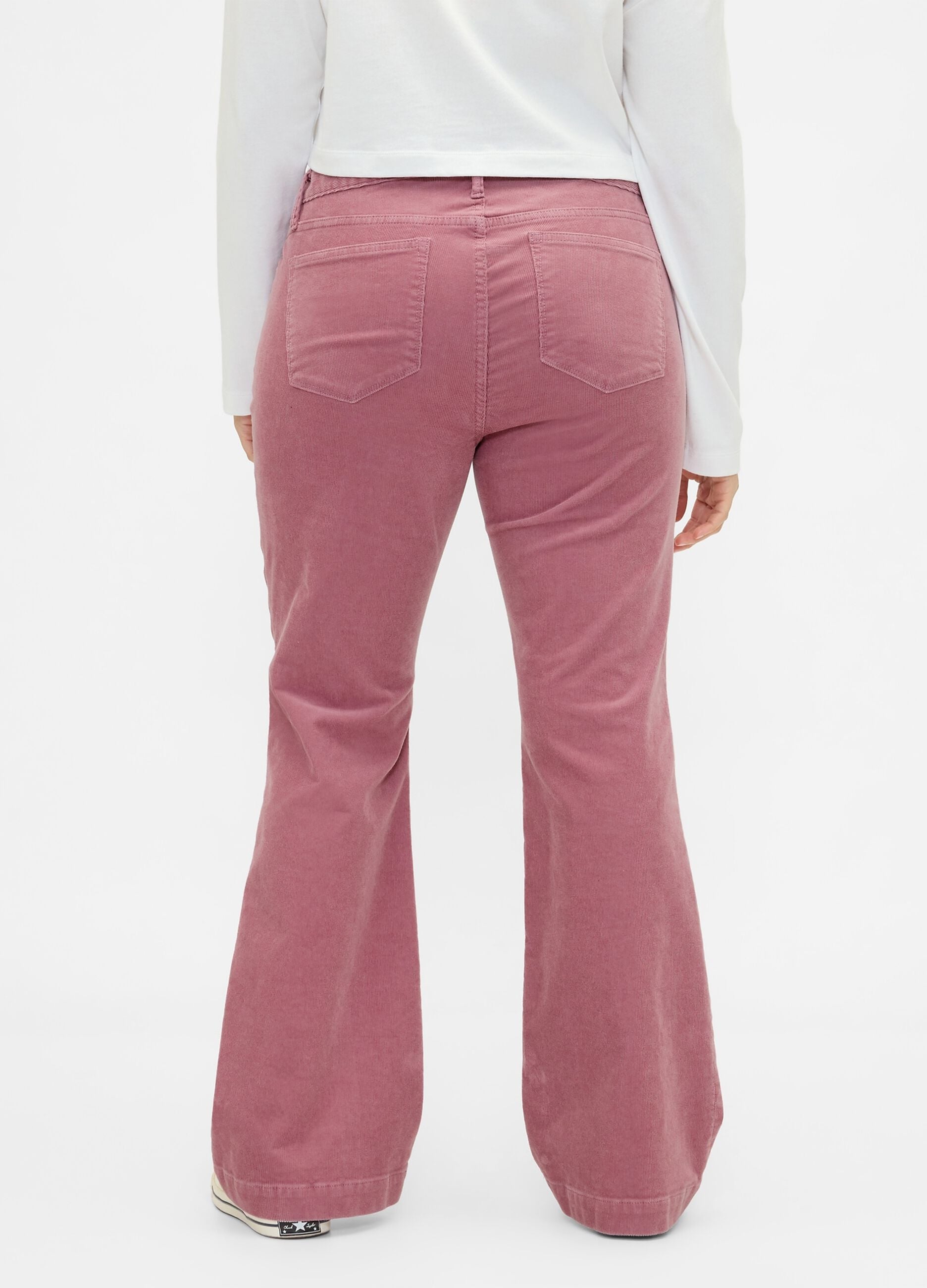 Regular fit pink stretch trousers