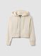 White fitted cotton-blend full-zip hoodie_4