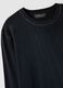 Black Slim Fit Pure Cotton Sweater_5