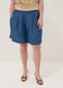 Blue pure lyocell shorts with elasticated waist, relaxed fit_1
