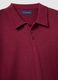 Red regular fit polo shirt in a cotton, linen and silk blend_6