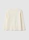 Girls' beige pure cotton t-shirt with bows_1