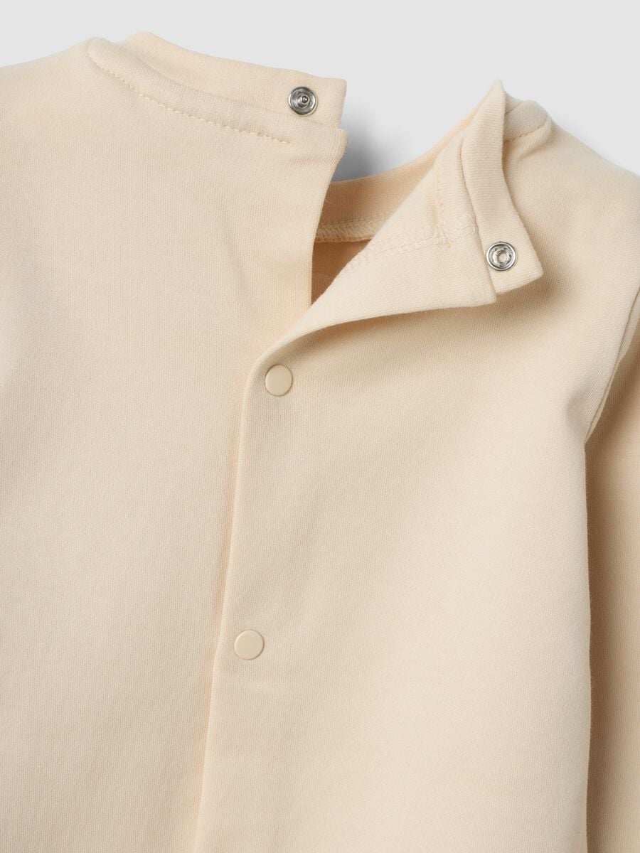 Beige organic cotton crew-neck T-shirt_3