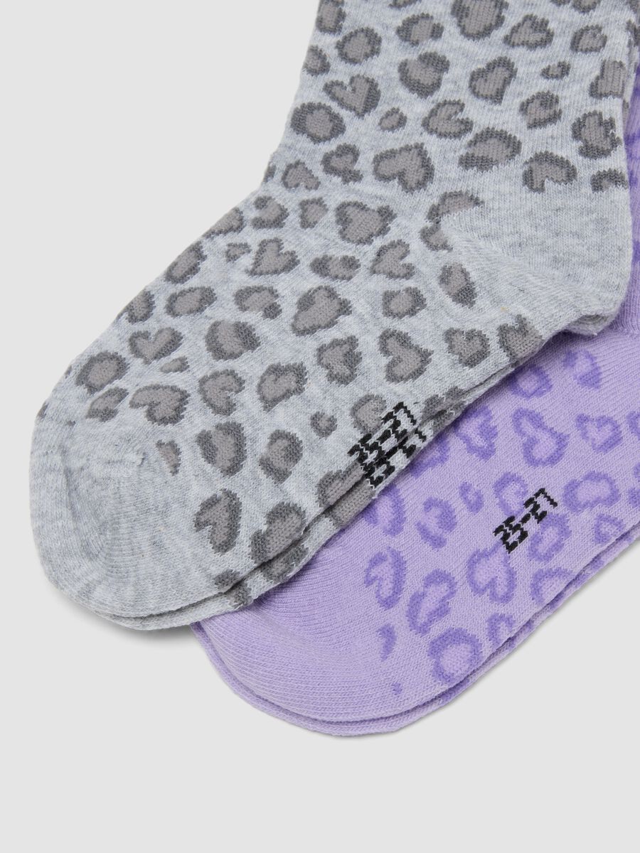 Multipack of five multicolour mid-calf socks in stretch organic cotton_2