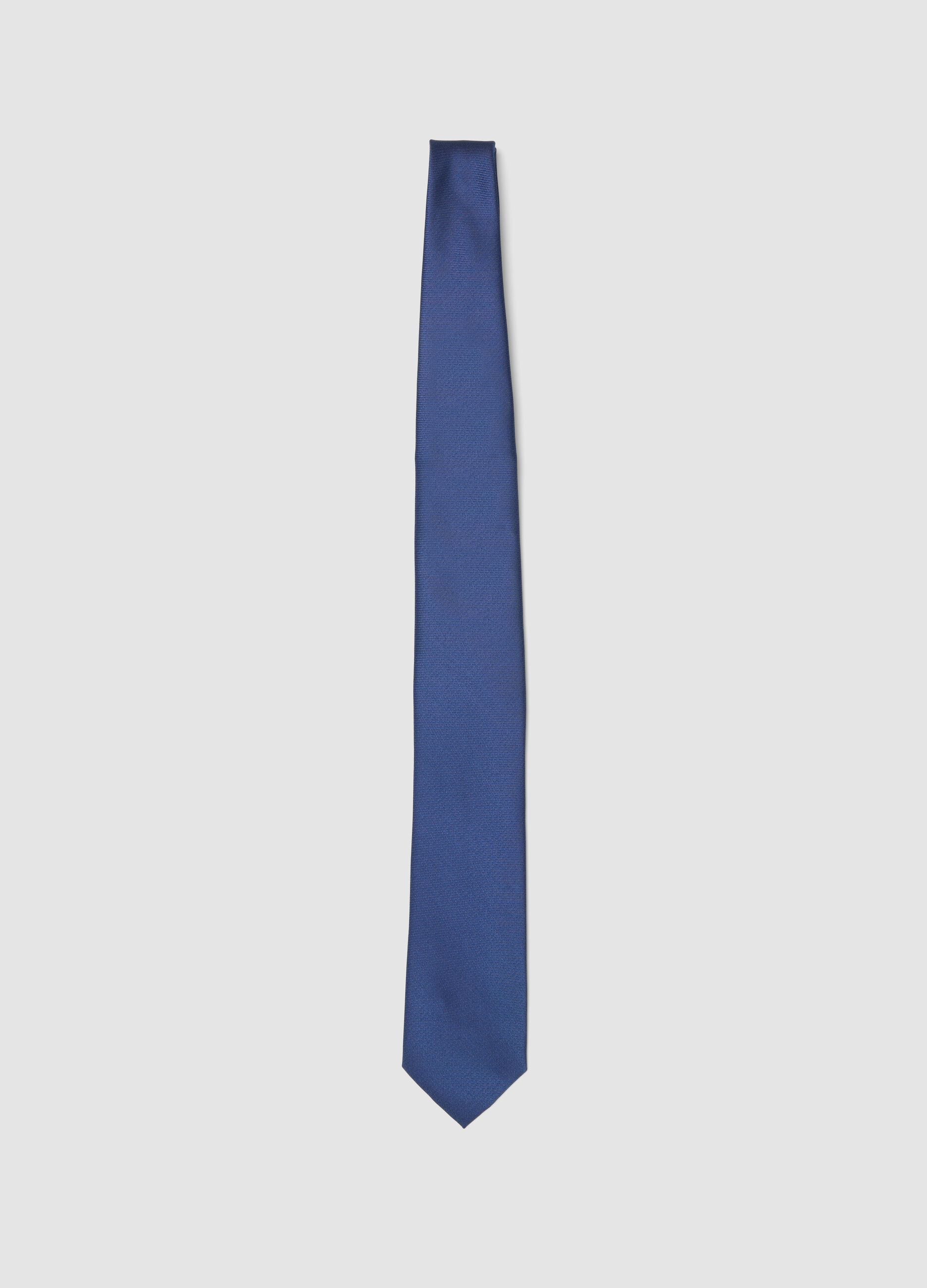 Blue tie, 7.5 cm blade