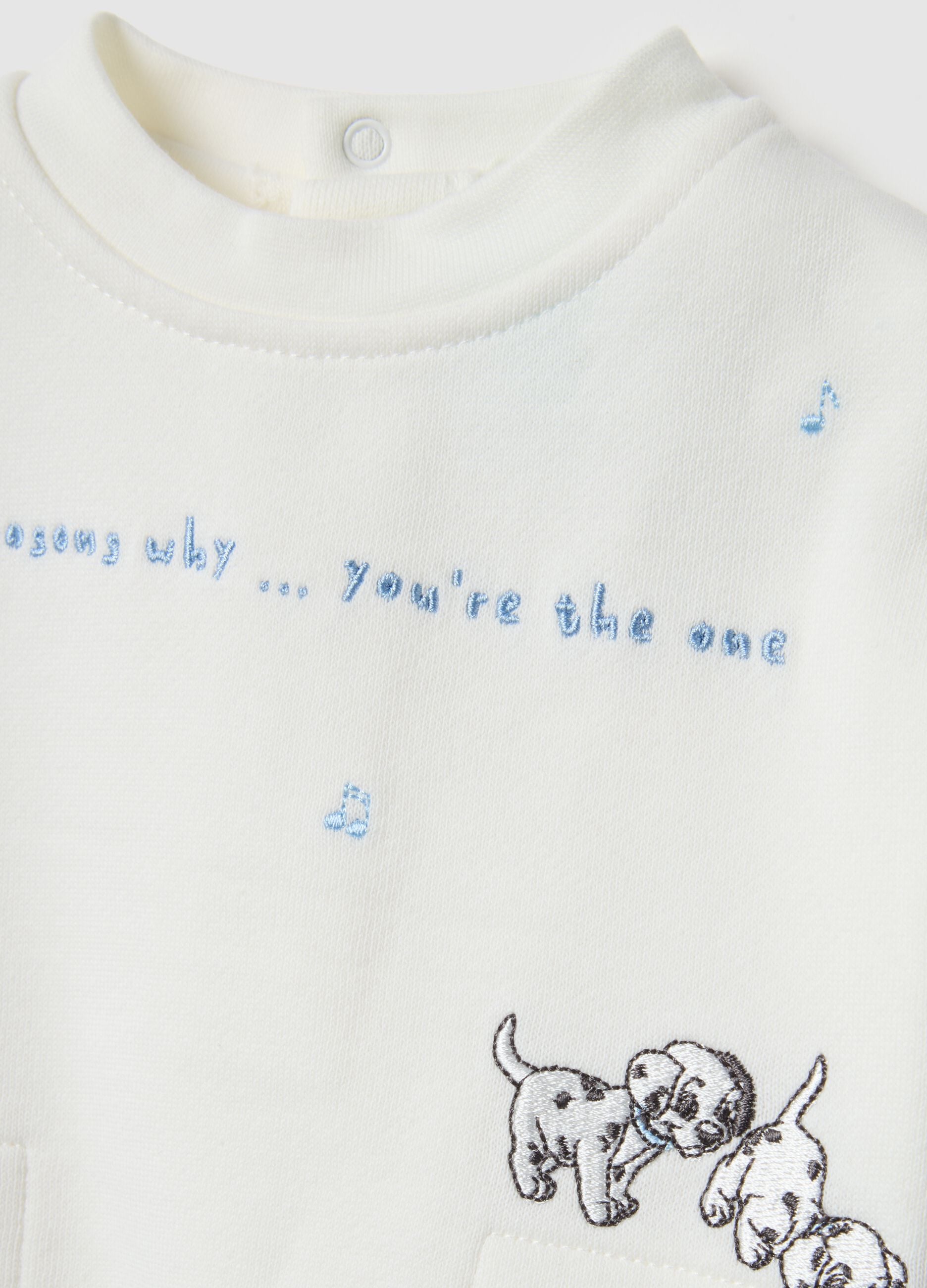 Multicoloured baby cotton tracksuit set with print